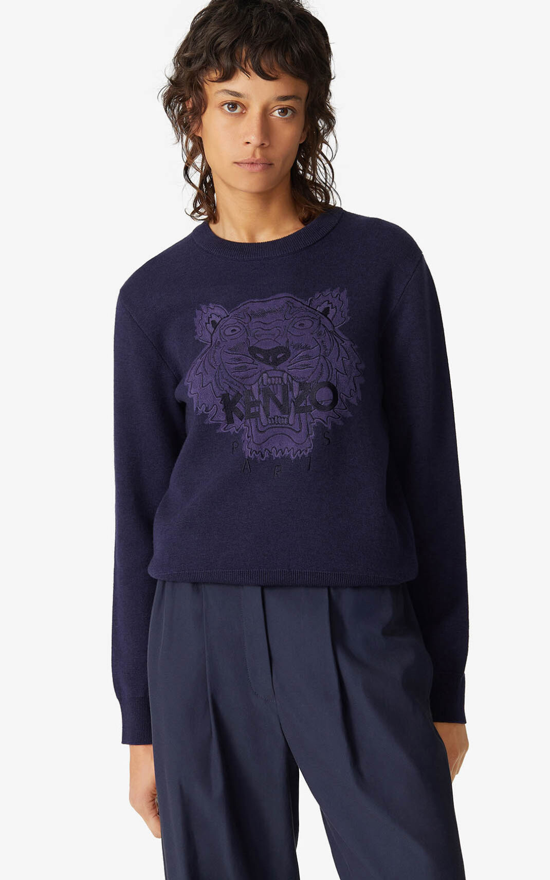 Kenzo Tiger Ženska Pulover Mornarsko Modra SI-8895490